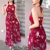 Jackie Tie Backless Maxi Dress Summer Dress Beach Dress Elegant Long Dress