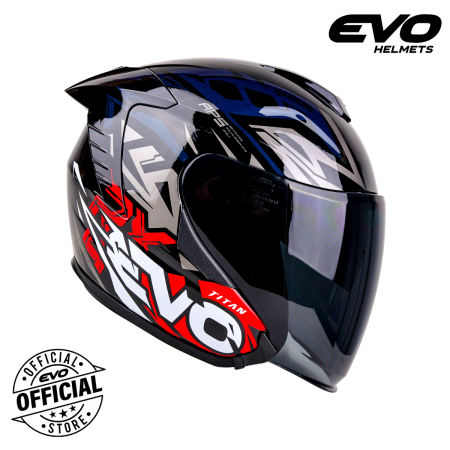 EVO RX-5 TITAN Half Face Helmet with Dual Visor