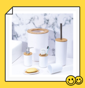 Bamboo Bathroom Set - Eco-Friendly Essentials by EcoLiving