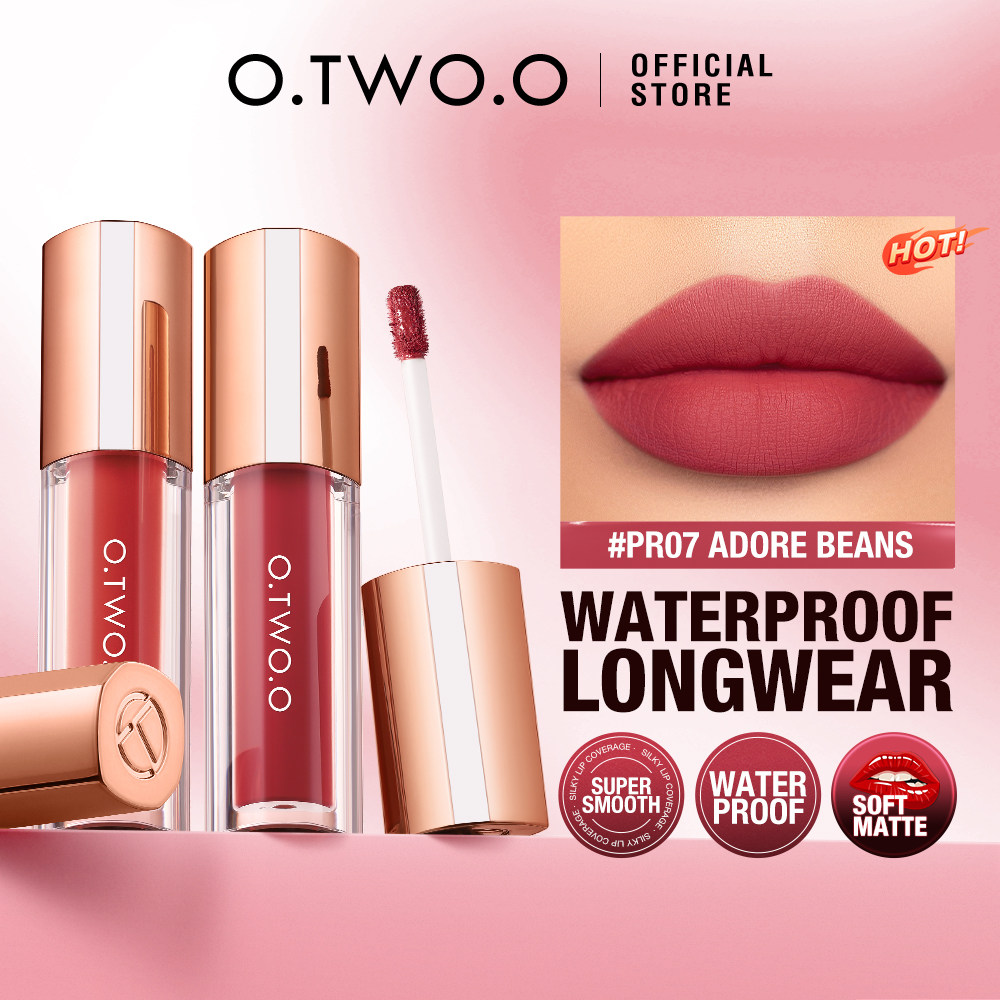 Discount on O.TWO.O  shoes - SKU: O.TWO.O Lipstick 24H Ultra-Lasting Matte Lip Glaze Waterproof Transfer-Proof&Comfortable 8 High-Pigm