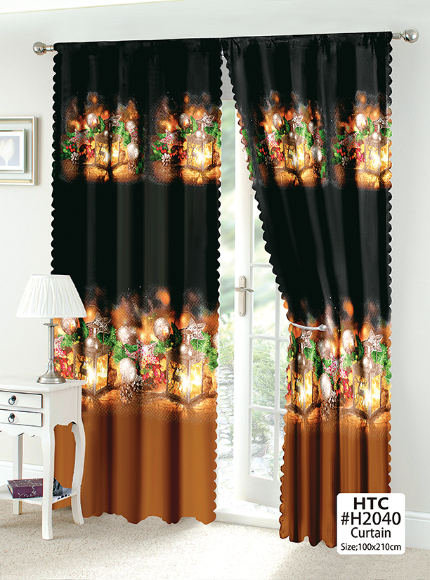 Party Red Home Living Curtain, Bed And Bath Kitchen Curtains
