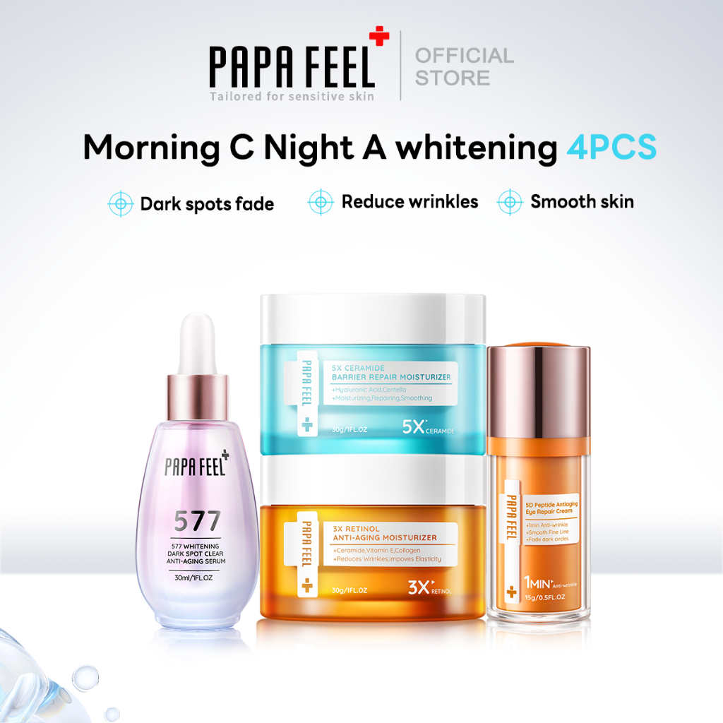 PAPA FEEL【Skin Care Set】5D Peptide Fade Dark Circles Eye Cream +