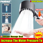 4-in-1 Spa Shower Head with High Pressure and Filter