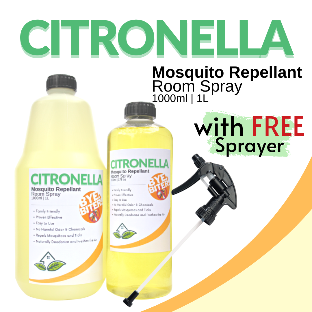 1 Liter 1000ml + FREE 500ml ORGANIC CITRONELLA Natural citronella scent, Citronella repellant, Citronella for skin, Anti Mosquito Room and Body Spray, Insects repellent anti dengue, Premium citronella oil, Citronella refill for plant skin body oil spray,