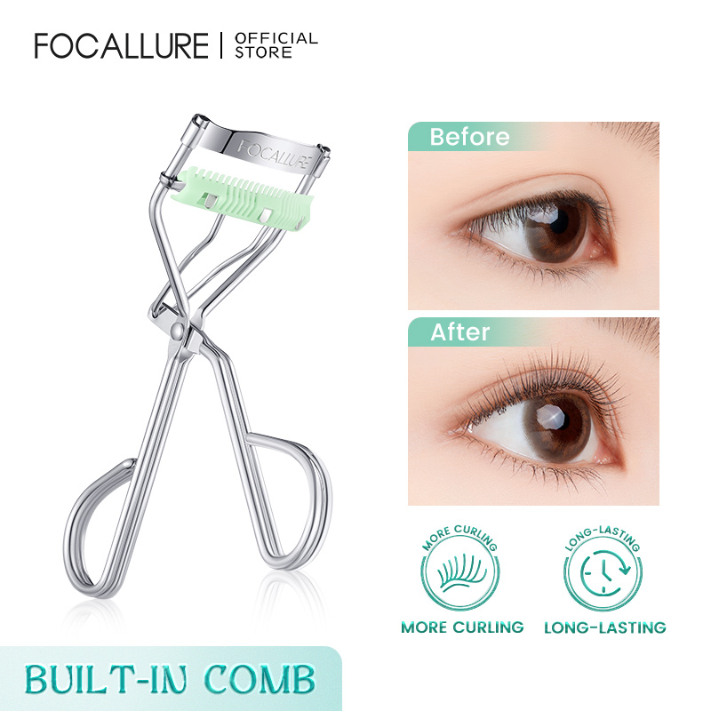 Discount on Focallure  shoes - SKU: Focallure Warping Comb Eyelash Curler Lasting Curl Effect Portable Eye Makeup Tool Natural