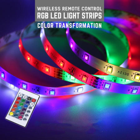 5M LED RGB Strip Lights with Remote Control (BrandName)