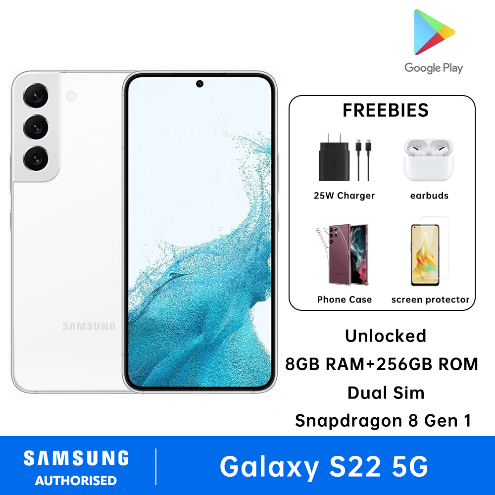 Samsung Galaxy S22 5G Cellphone Dual Sim 8GB RAM + 256GB ROM Octa-core Processor 50MP Triple Rear Camera 3700mAh Battery