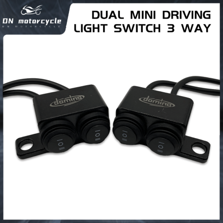 DN Shop Domino Dual Mini Driving Light Switch 3 Way Switch Side Mirror Mount Waterproof Universal