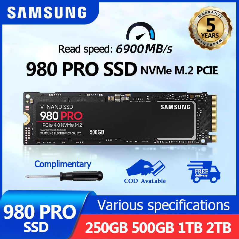 Samsung 980 Pro NVMe SSD - 250GB to 2TB Options