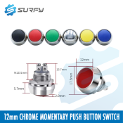 Surfy Waterproof 12mm Push Button Switch for Motorcycles