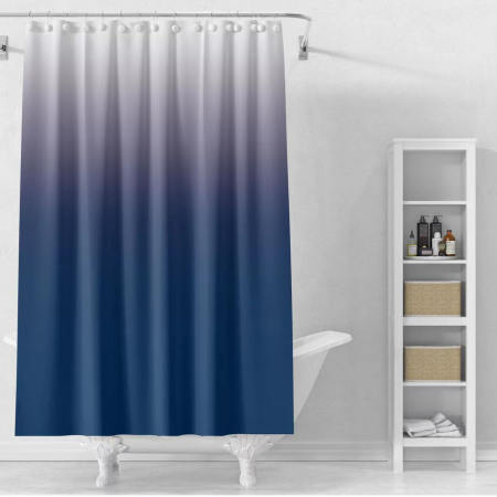 JMD Gradient Shower Curtain Waterproof 3 Tone Shower Curtain