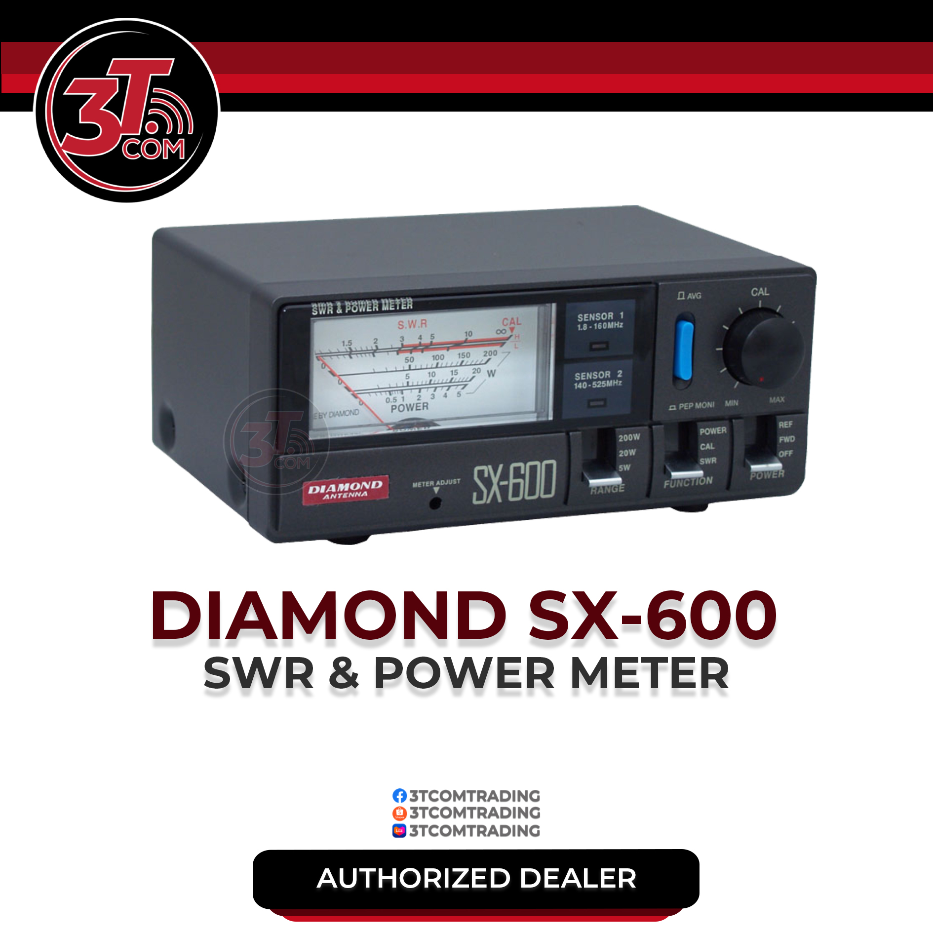 DIAMOND ANTENNA SWR SX400 POWER METER UHF/VHF 