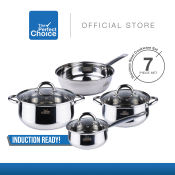 Perfect Choice Stainless Steel Cookware Set | 7pc | Induction