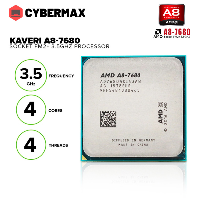 Processeur AMD A6-Series A6-6400B – Socket FM2, AD640BOKA23HL (occasion, Fonctionnel)