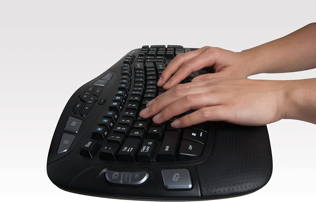 Logitech K350 Wireless Wave Keyboard with Unifying Wireless