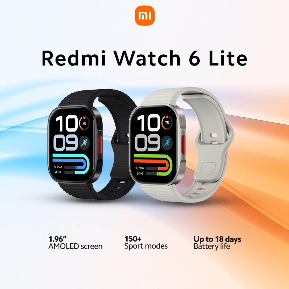 Redmi Watch 6 Lite Smartwatch with 1.96" AMOLED screen, 150+ sport modes, up to 18 days battery life