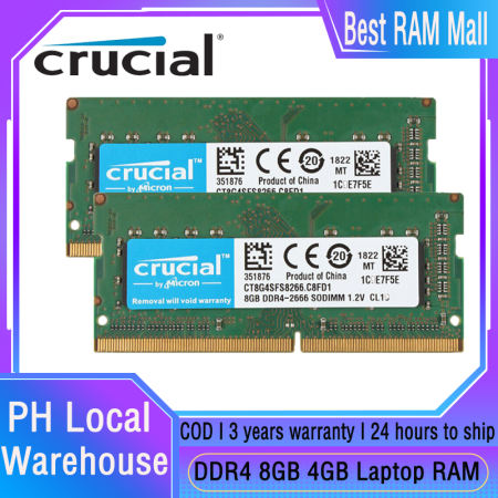 Crucial DDR4 RAM 8GB-16GB 2400-3200Mhz