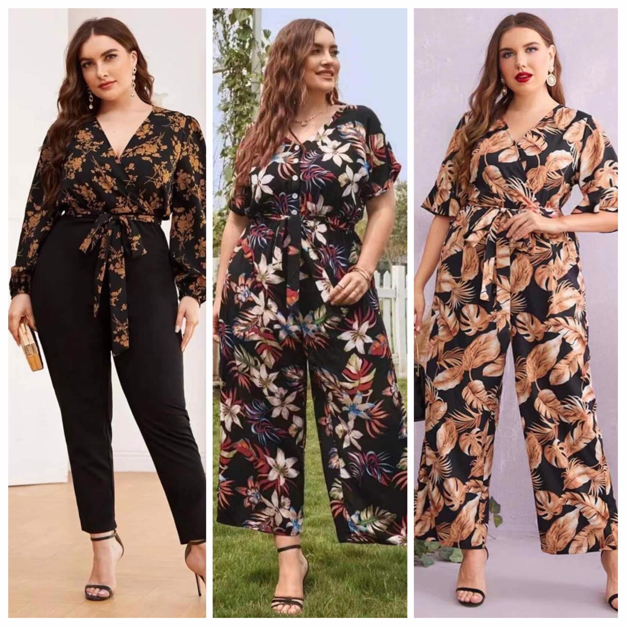 plus size fashion terno set for women ( top and pants )