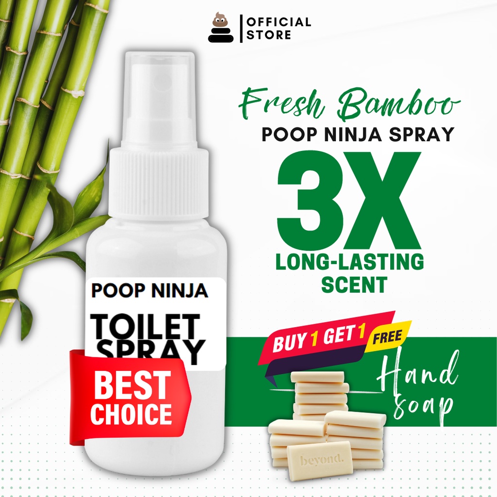 FRESH BAMBOO Poop Spray - Ninja Poo Deodorizer