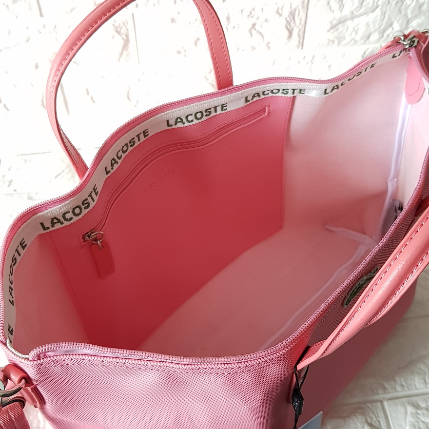 lacoste tote bag pink