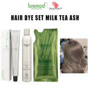 Bremod Hair Color Set - Milk Tea Ash, Long-lasting Color