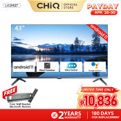 CHiQ 43" Smart TV with Android, Voice Control, and Chromecast