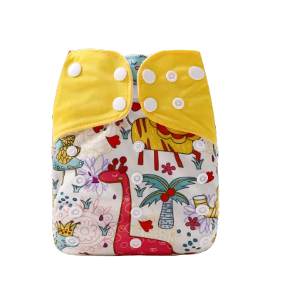 One Size Baby Cloth Diapers Reusable Washable Fit 3-36 Months (3)