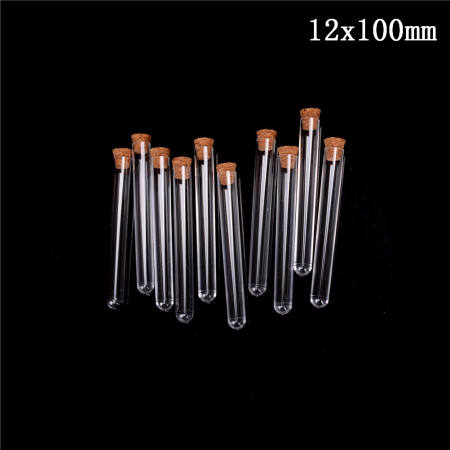 Plastic Test Tube Set with Cork, 10pcs - OEM