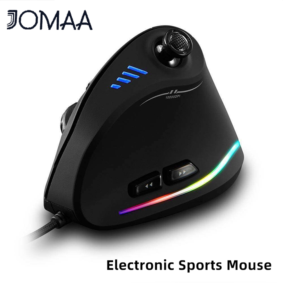 Jomaa chuột thể thao điện tử chuột chơi game chuyên nghiệp chuột quang dọc tiện dụng chuột chơi game cơ có dây với 5 d rocker 10000 dpi