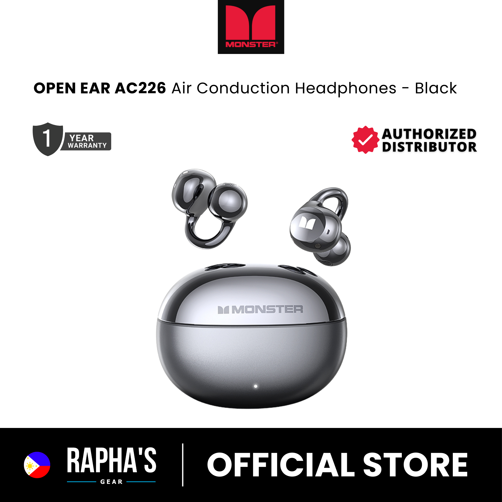 Monster Open Ear AC226 Air Conduction Bluetooth Headphones