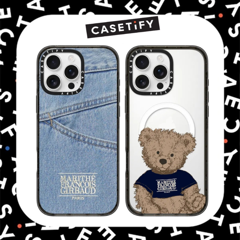 CASETiFY Teddy Bear Plaid Pattern Shockproof with Magsafe for