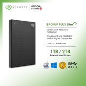 Seagate Backup Plus Slim 1TB/2TB Portable External Hard Drive