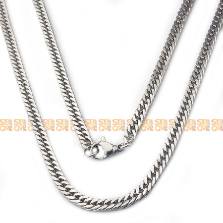 Sbgm Jewelry High Quality Stainless Steel 316L 18K Gold Plated 24 inches Curb Cuban Chain Necklace