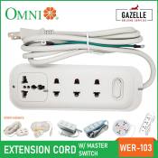 Omni Extension Cord with Universal Outlet and Switch - 2m