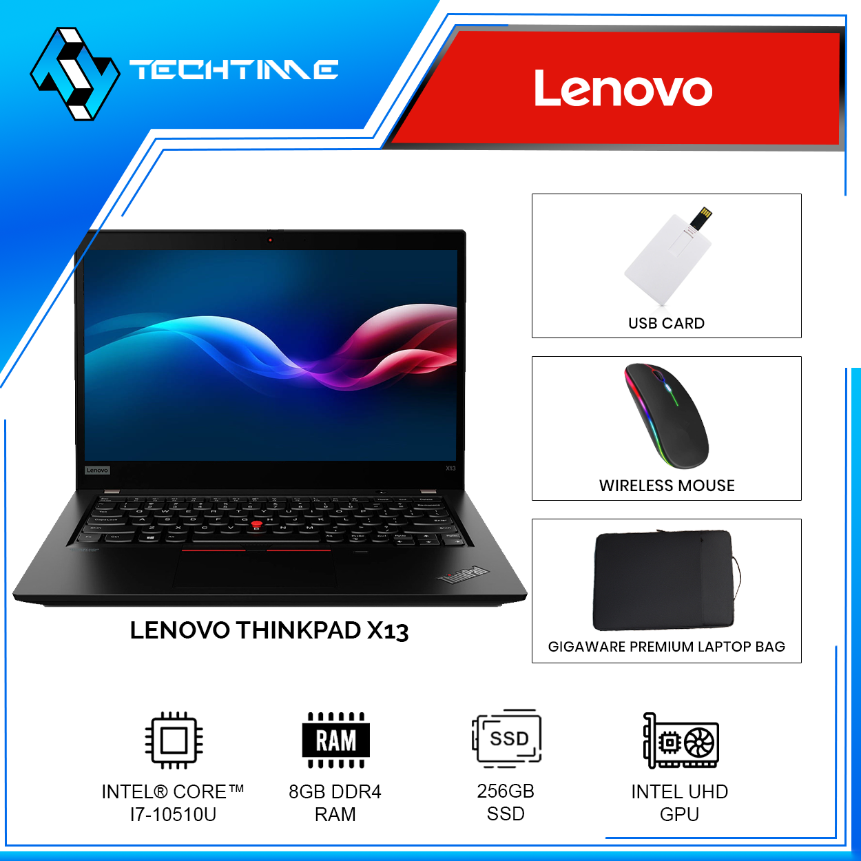 Lenovo Intel Core I7 10510U 16Gb Ram 1Tb Ssd Windows 11 Pro Laptop