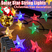 Solar Star String Lights - Waterproof LED Garden Decorations