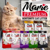 Marie Premium Bentonite Cat Litter - Odorless and Fast Clumping