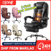 olome Boss Rotatable Massage Chair with Adjustable Height and Footrest