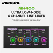 Queen Audio MH400 Ultra Compact 4-Channel Audio Mixer