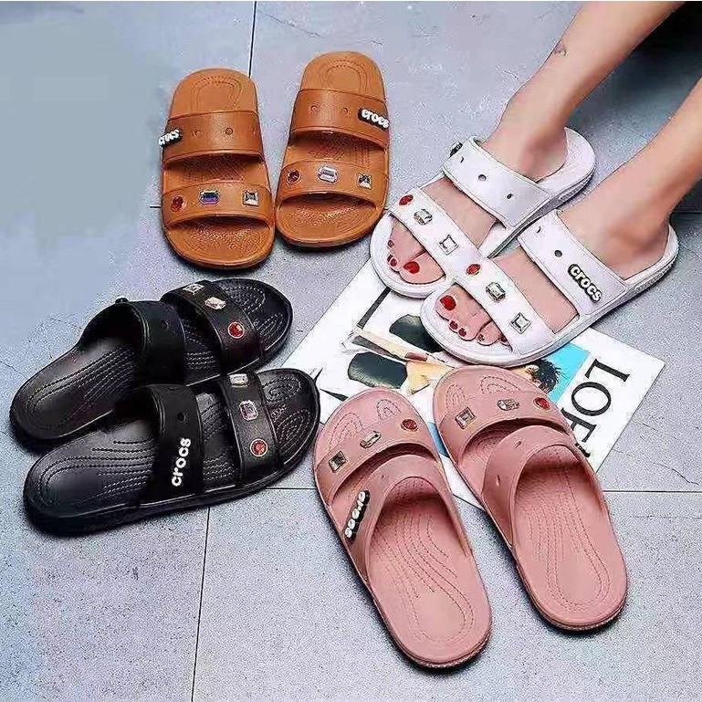 Mainit na benta Kayangkaya NEW Style Crocs Classic 2 Strap Slides