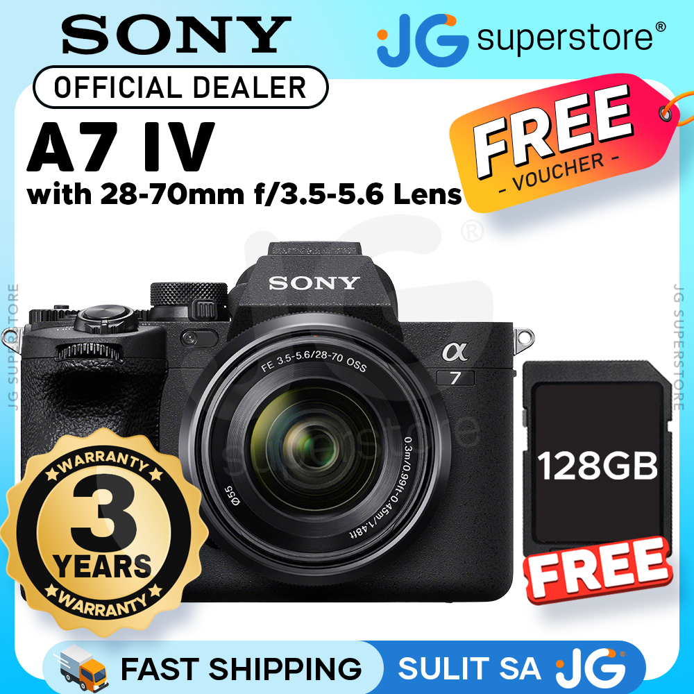 Sony Alpha A7 IV Mirrorless Digital Camera Body and Kit with E-Mount 28-70mm Lens, 33MP Full Frame CMOS Sensor, 4K 60p HDR Video, BOINZ XR, Auto Focus Tracking, Touch Screen Display, 5-Axis Sensor-Shift Image Stabilizer| ILCE-7M4K ILCE-7M4 | JG Superstore Presyo 129,999 Piso*Libreng Shipping