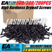 Black Stainless Steel Flat Head Phillips Wood Screws - 500 PCS