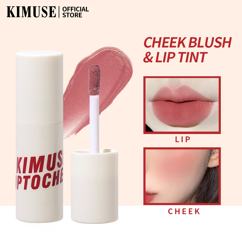 Discount on Kimuse  shoes - SKU:  Cheek Blush & Lip Tint Long-Lasting And Mask-Proof Muti-Use Lip Gloss Lipstick Make Up