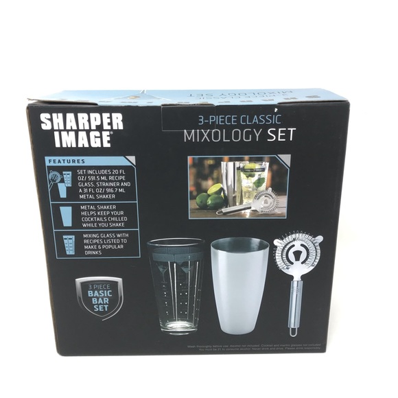 Sharper Image 3-piece Classic Mixology Set, Basic Bar Set ( Recipe ...