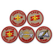 Position Badges for Scouts - Embroidered Patches (Crew Leader, Patrol Leader, Outfit Scribe