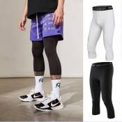 3/4 Length Tights Pants Shorts Cycling Running Basketball Fitness yoga Exercise leggings Pants For Men