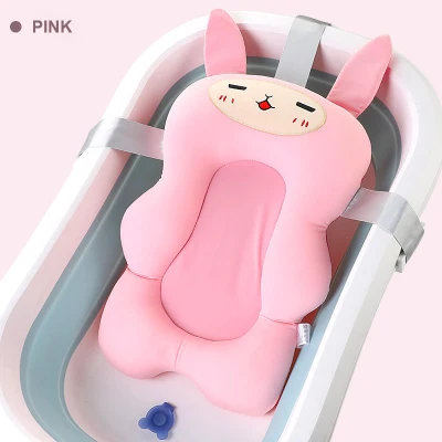 (Foam Only) Baby Bath Foam Net Adjustable NonSlip Bathtub Seat Net Cushion Newborn Shower Mesh Foam Newborn Bath Seat Support Net 5Wing (2)
