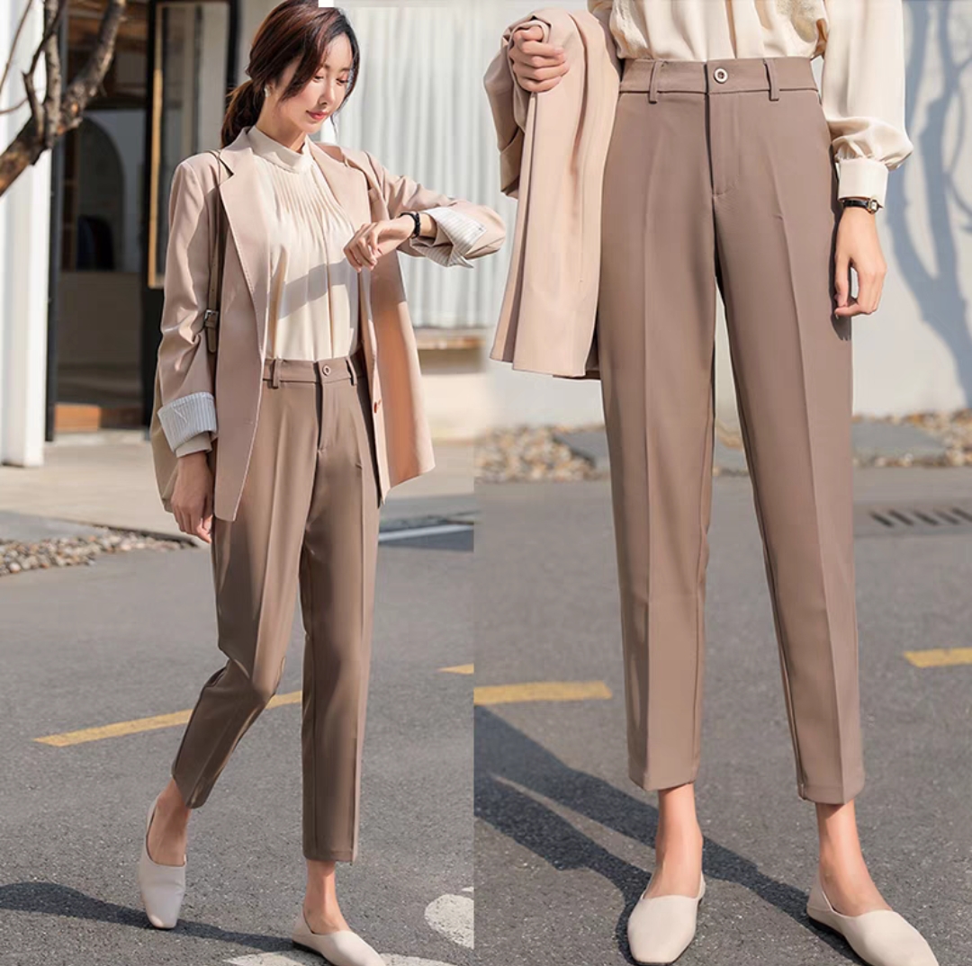 Casual suit pants women's new high waist Skinny Slack Black Pants Office  wear Business Professional for women's