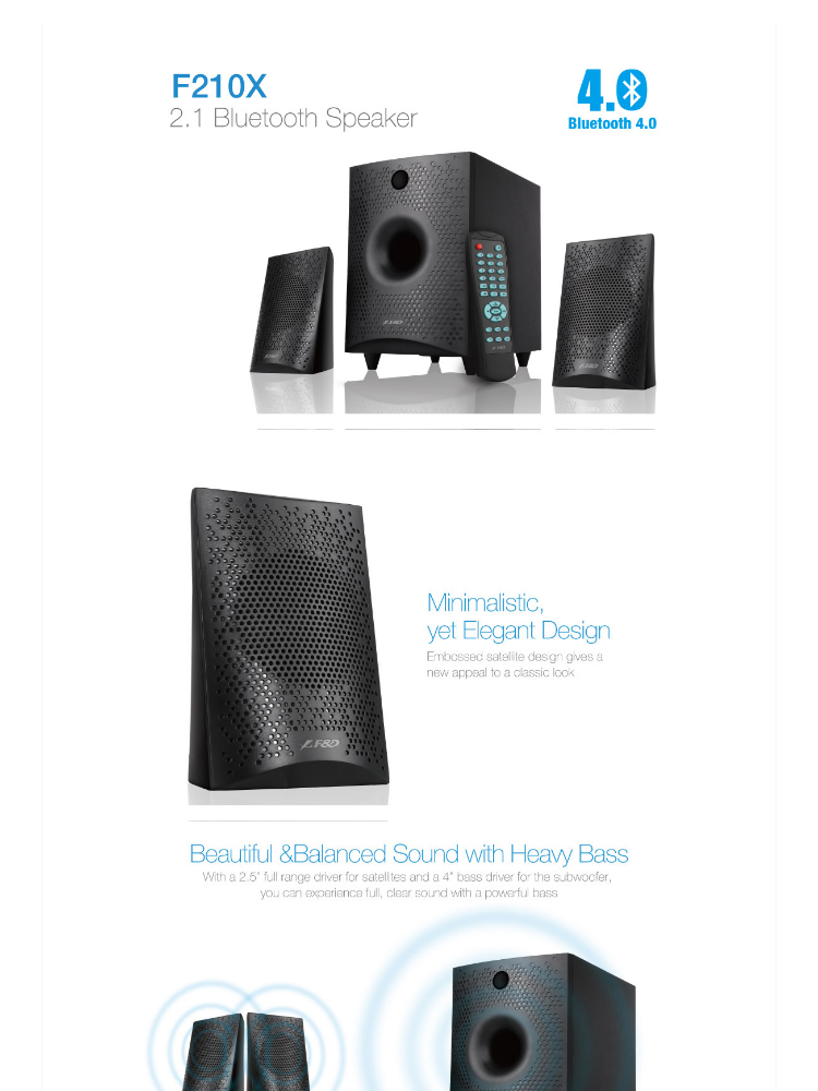 Channel F210x F&d Price F&D F210X Channel Bluetooth Speakers