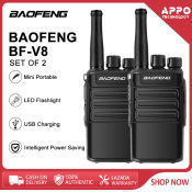 Baofeng BF-V8 Mini Walkie Talkies, 400-470MHz, Set of 2